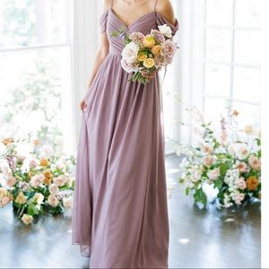 Revelry lily chiffon bridesmaid dress in dusty rose